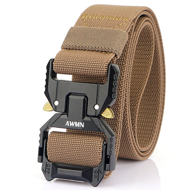 Khaki Quick Release Metal Buckle 2 inch Tactical Belt M / United States