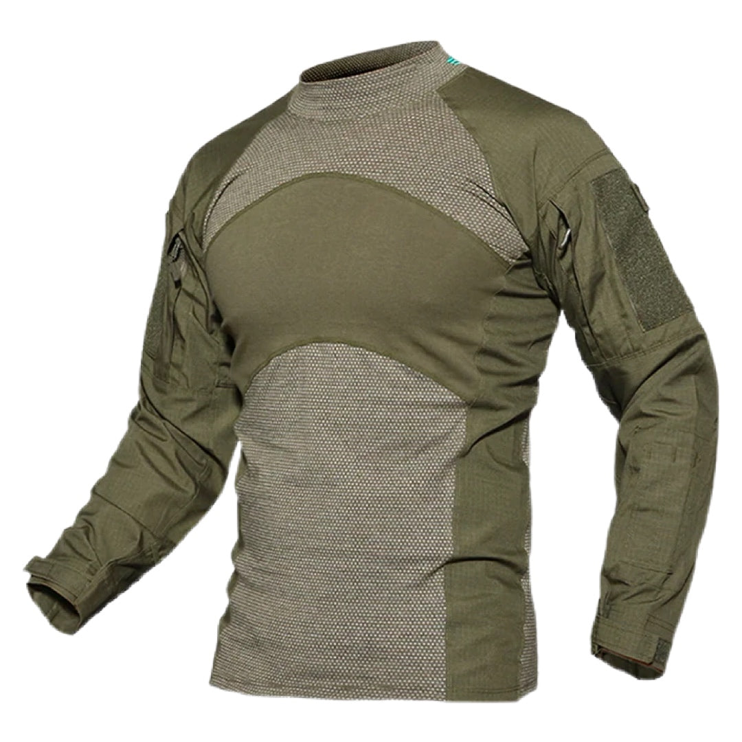 Army Green Broadcloth Tactical T-Shirt - SEALSGLOBAL
