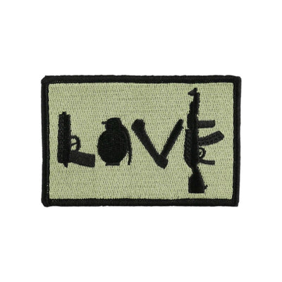 "LOVE" Gun Embroidery Tactical Patch - SEALSGLOBAL