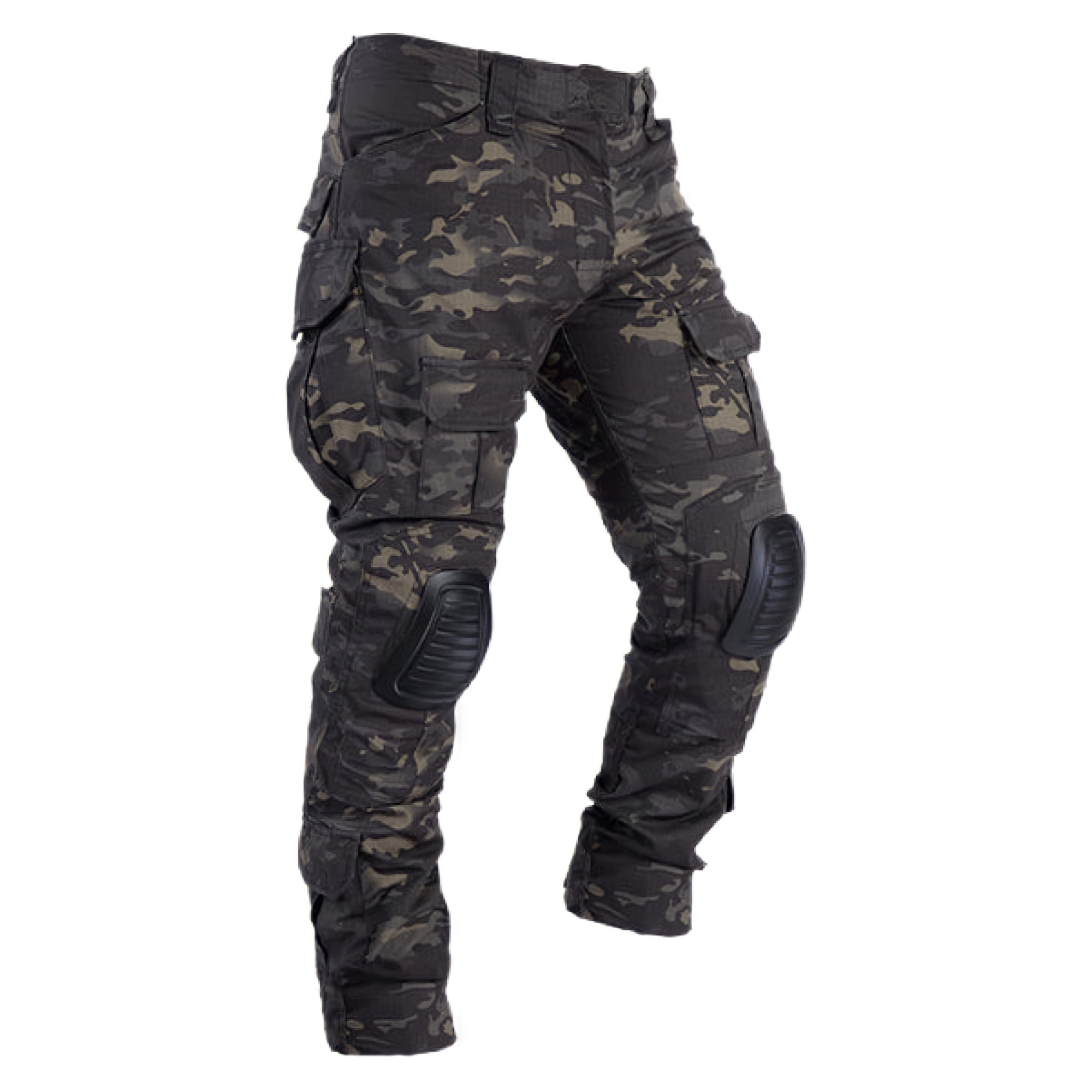 GEN2 Multicam Black Combat Tactical Pants With Knee Pads - FROGMANGLOBAL