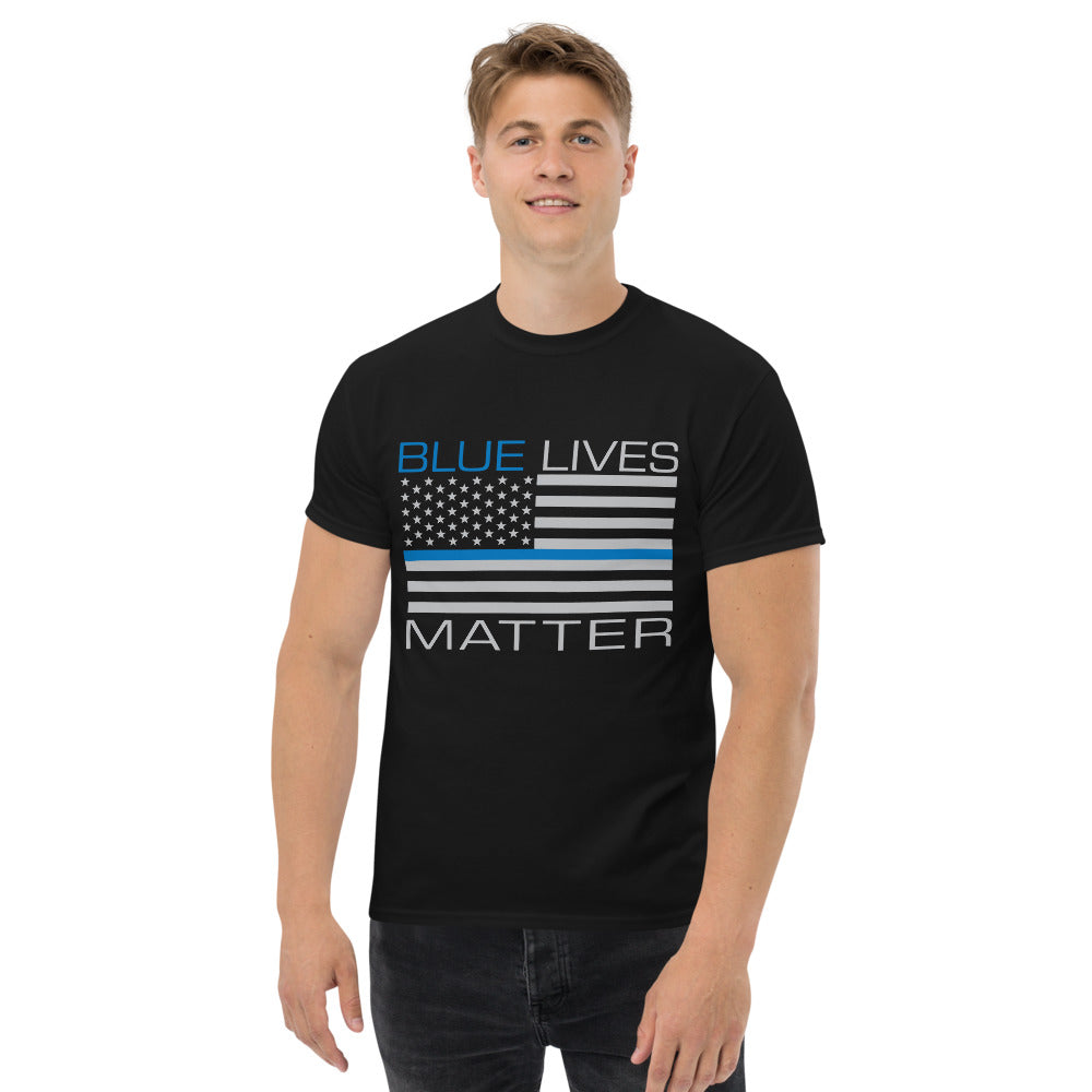 Blue Lives Matter Men's Heavyweight T-Shirt - SEALSGLOBAL