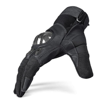 Anti-Slip Hard Shell Full Finger Leather Gloves - SEALSGLOBAL