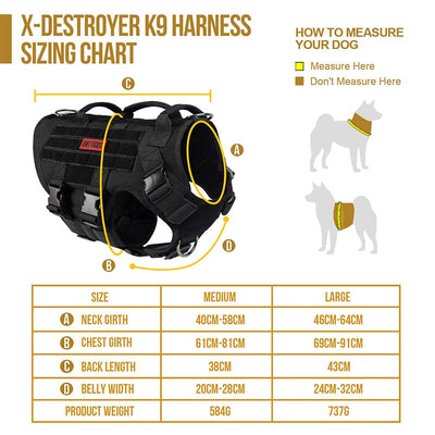 OneTigris X Destroyer K9 Harness - SEALSGLOBAL