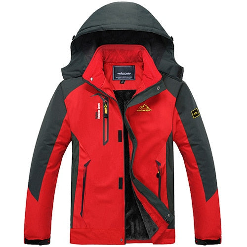 Red Men's Waterproof Fleece Lining Tactical Jacket - SEALSGLOBAL