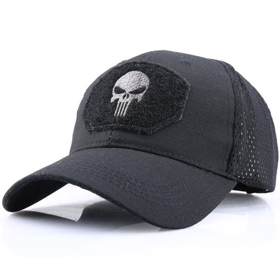 Black Punisher Tactical Hat - SEALSGLOBAL