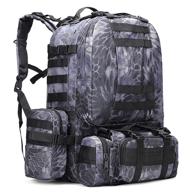 Snake Skin 50L Zipper Men's Tactical Backpack - FROGMANGLOBAL